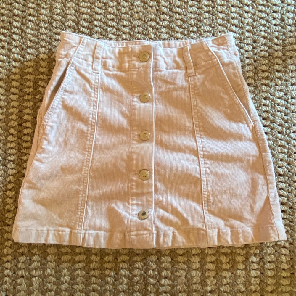 Vintage Y2K Baby Pink Corduroy Skirt XS